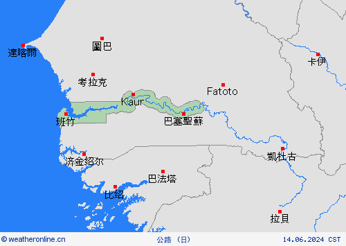 公路 冈比亚 非洲 预报图