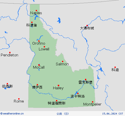 公路 爱达荷州 北美洲 预报图