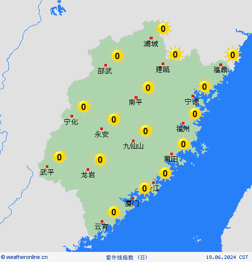 紫外线指数  欧洲 预报图