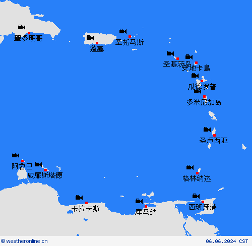 网眼摄像 小安的列斯群岛 欧洲 预报图