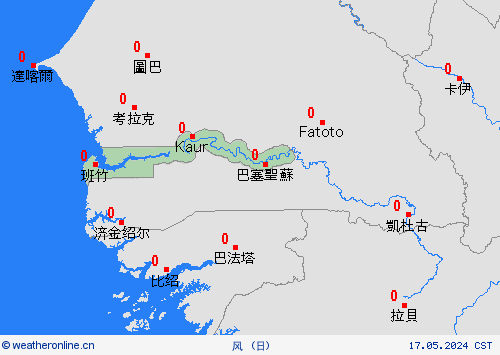 风 冈比亚 非洲 预报图