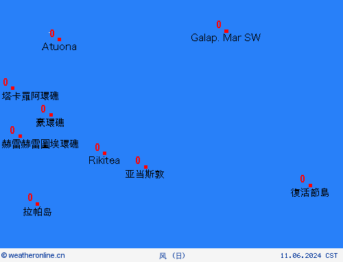 风 皮特凯恩 大洋洲 预报图