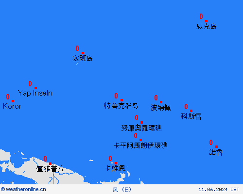 风 威克岛 大洋洲 预报图