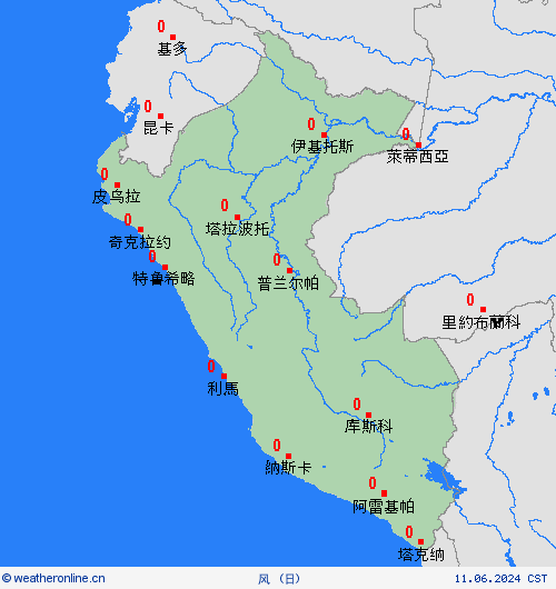 风 秘鲁 南美洲 预报图