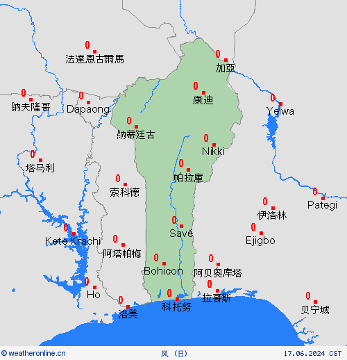 风 贝宁 非洲 预报图